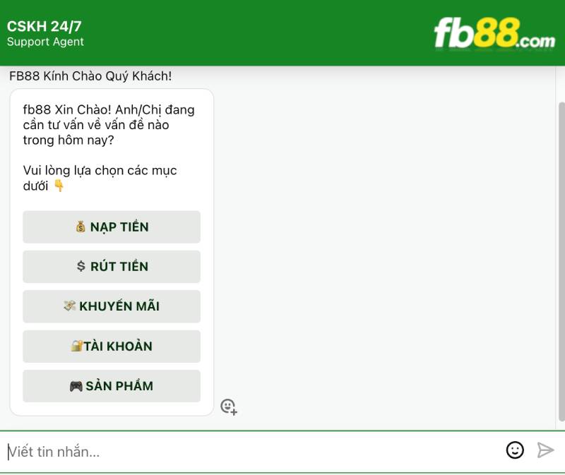 Hỗ trợ qua chat trực tuyến (Live Chat 24/7)